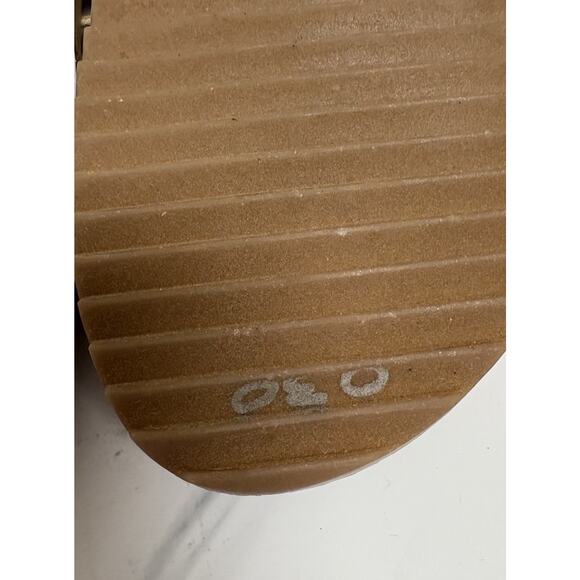 Lucky Brand Womens Platform Sandals Size 7.5M Beige Textile Comfort - Picture 10 of 10